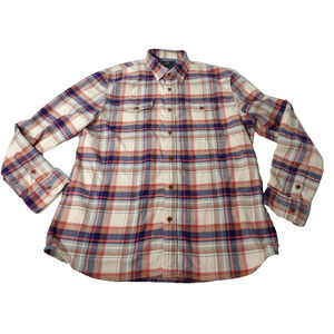 Grayers Clothiers Shirt Plaid Flannel Mens XL Blue White Red Workwear Casual